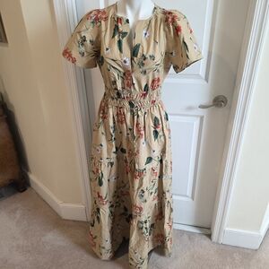 Anthropologie New Maxi Floral Dress Size Small
